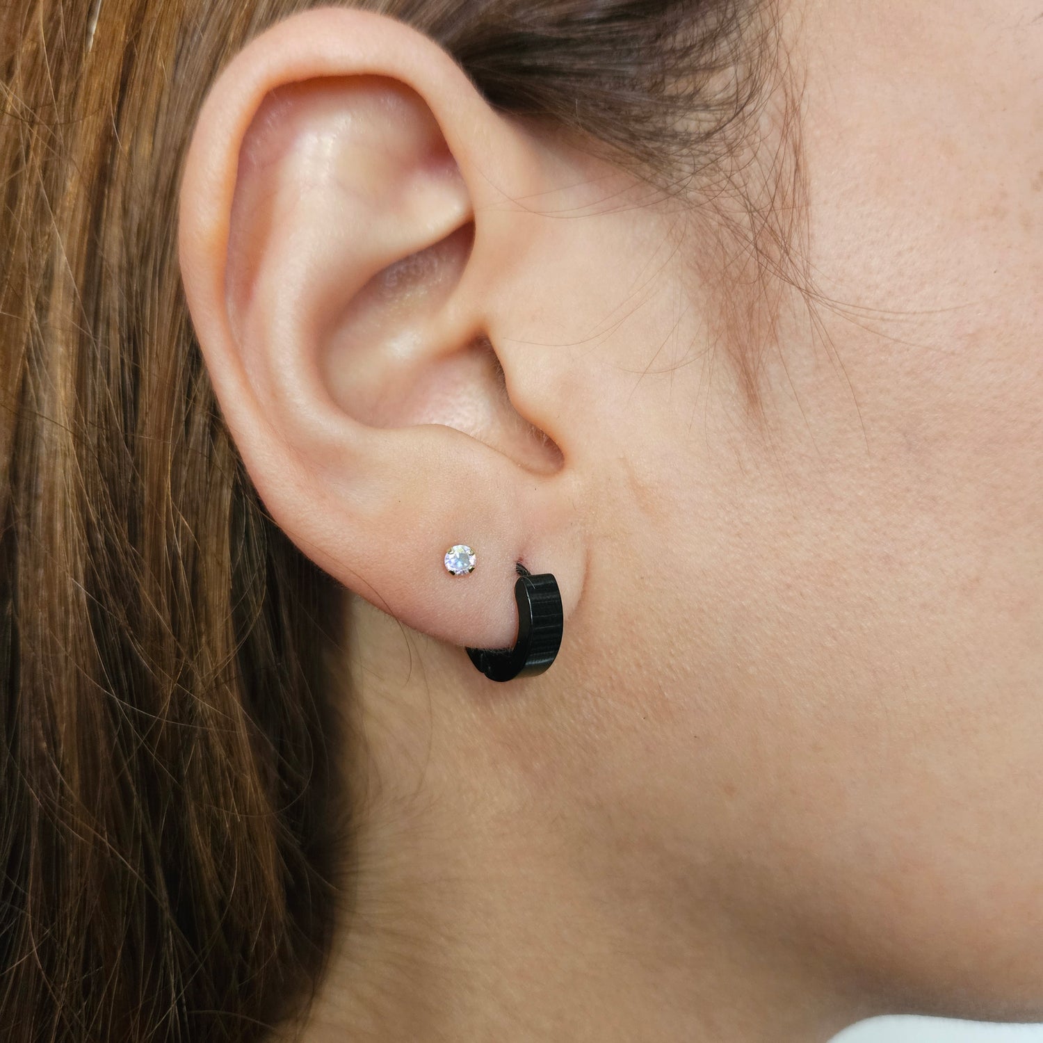Aretes de aro de acero inoxidable