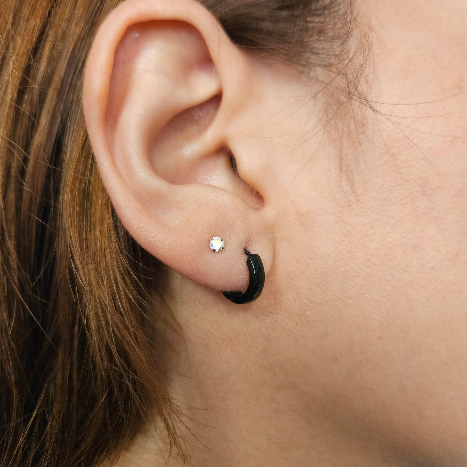 Aretes de aro de acero inoxidable