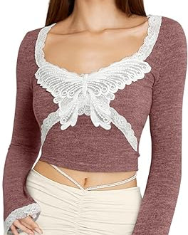 Crop Top manga larga color guinda con blanco talla XS (Nuevo)