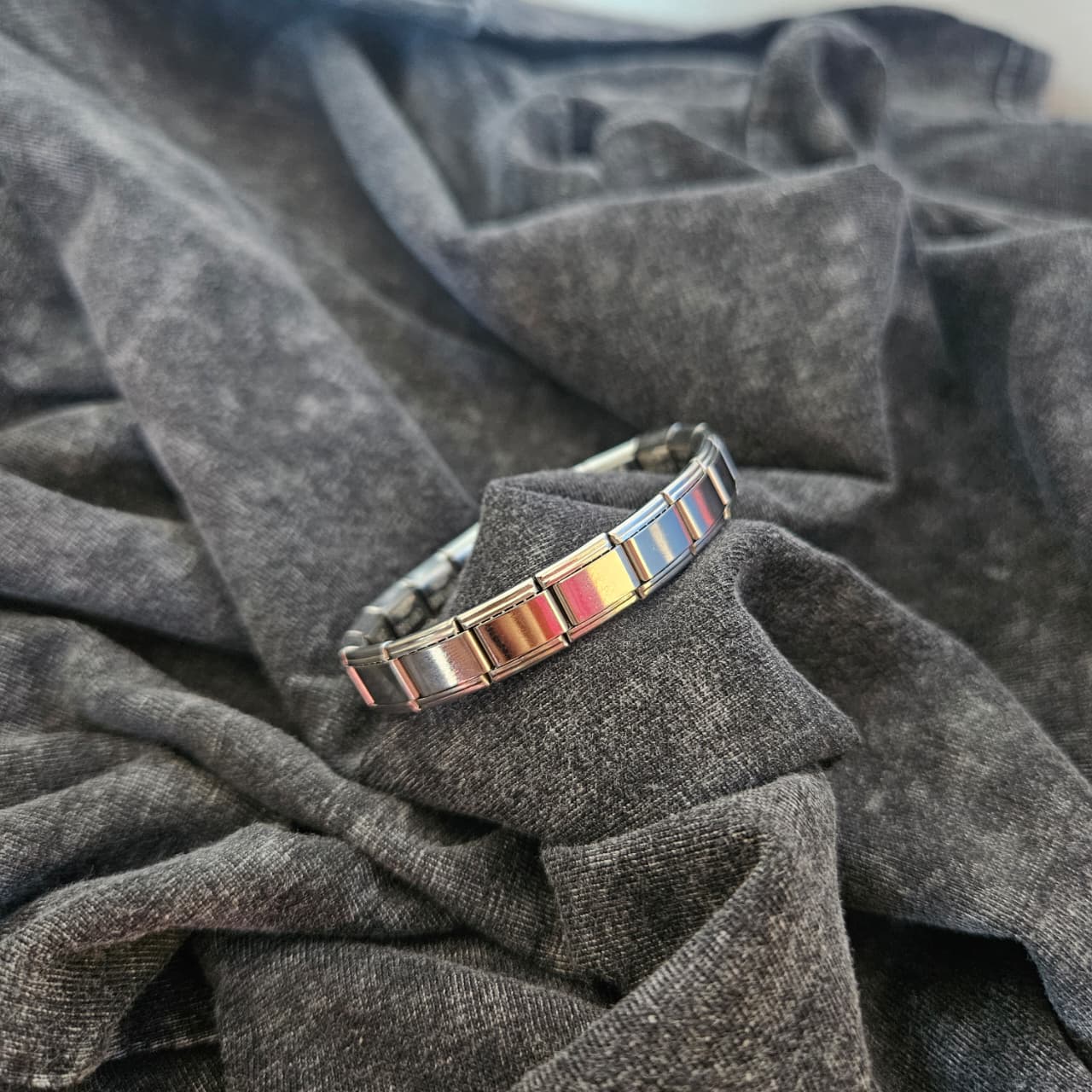 Pulsera italiana color plateado