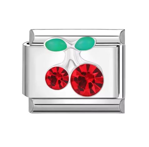 Charm cerezas para pulsera italiana 9mm