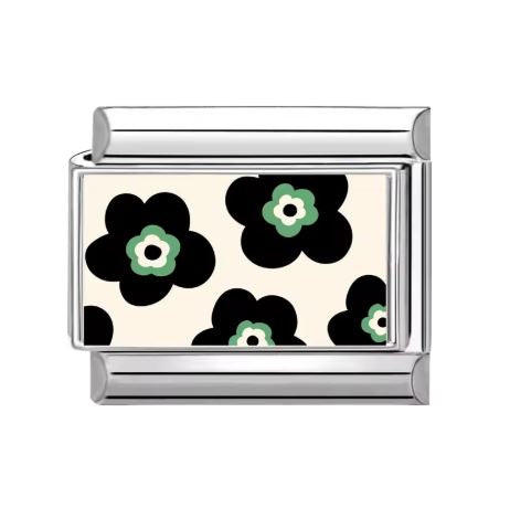 Charm de flores para pulsera italiana 9mm