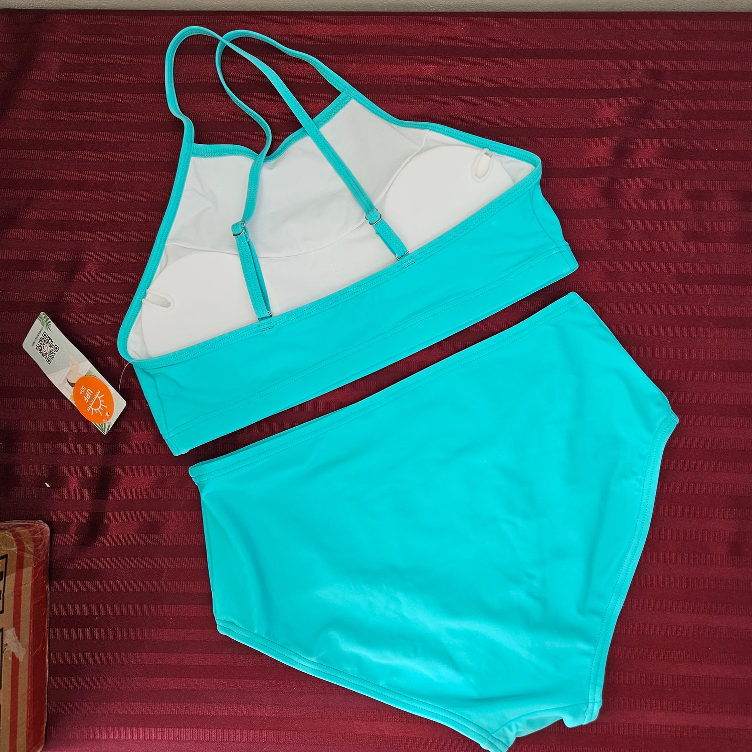 Conjunto de 2 piezas bikini color aqua talla S - Charmo (Nuevo)