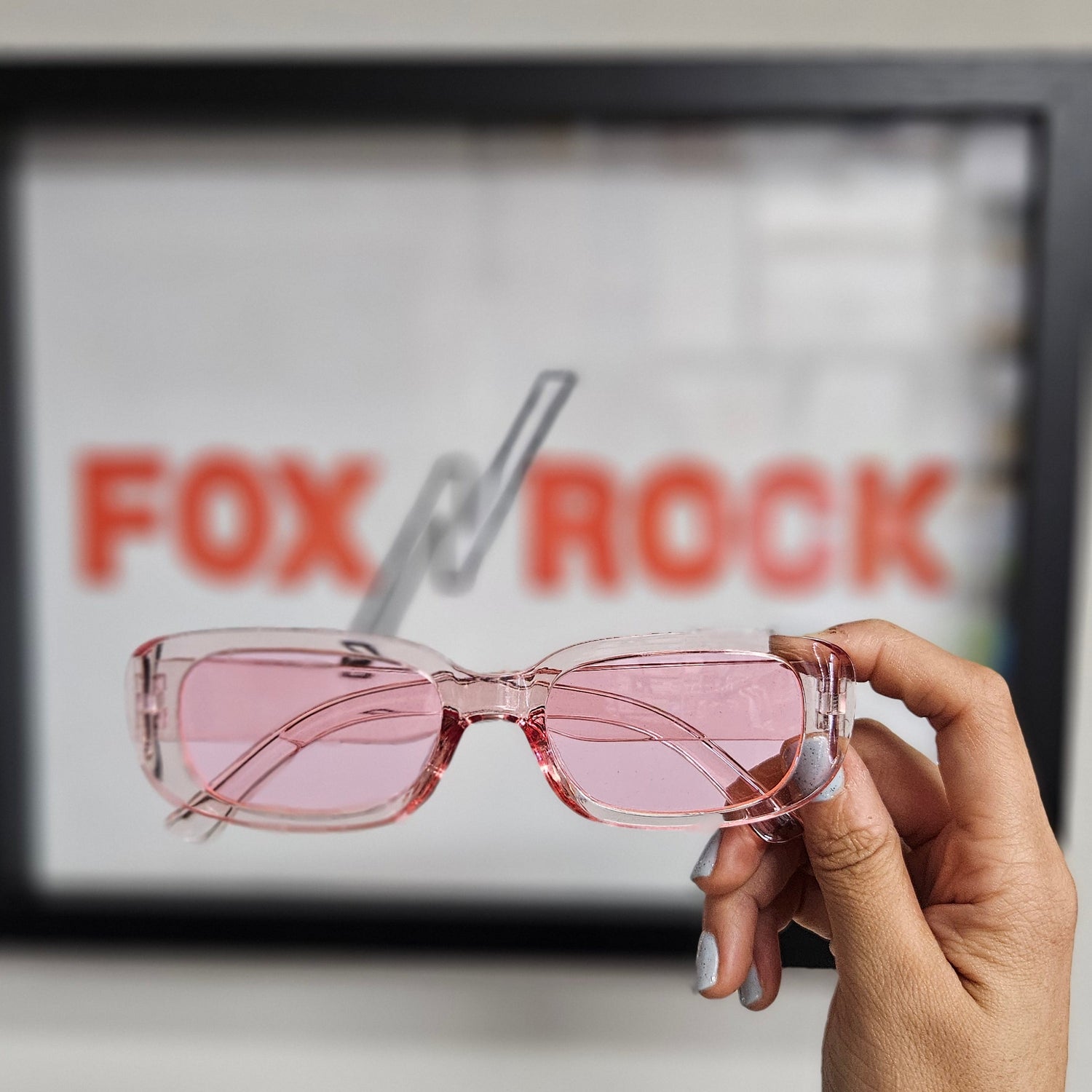 Lentes de sol estilo Vintage color rosa