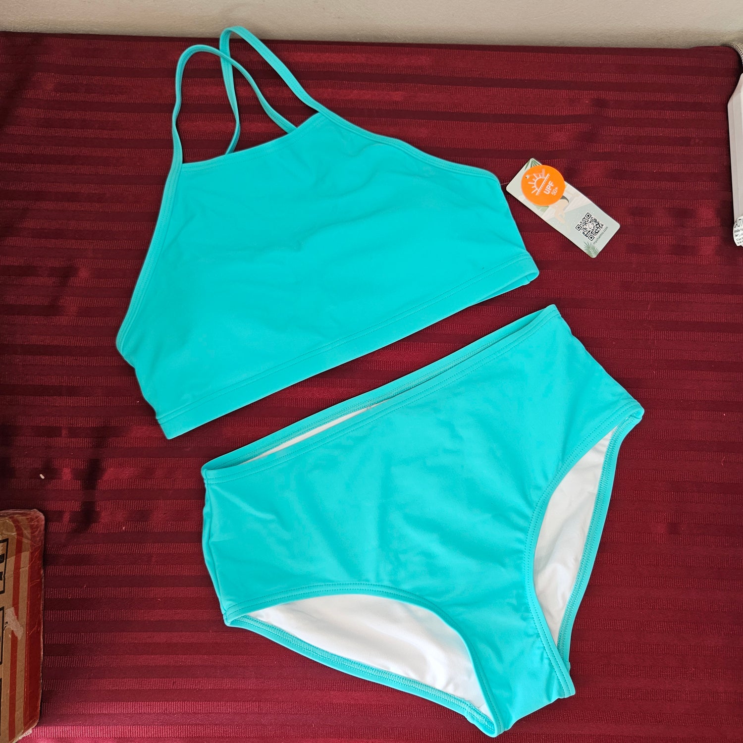 Conjunto de 2 piezas bikini color aqua talla S - Charmo (Nuevo)